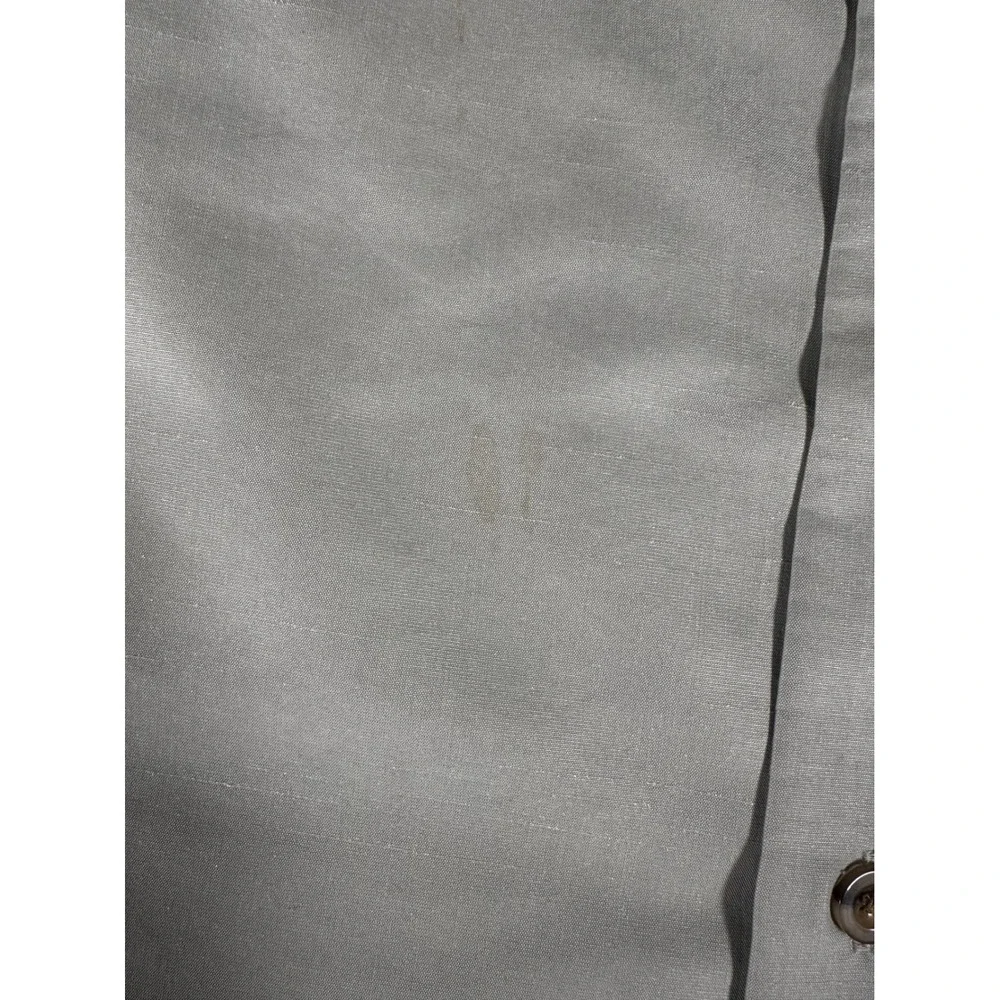 Bamboo Cay Button Down Shirt Mens L Sage Good Embroidered Tropical Pineapples - Picture 4 of 6